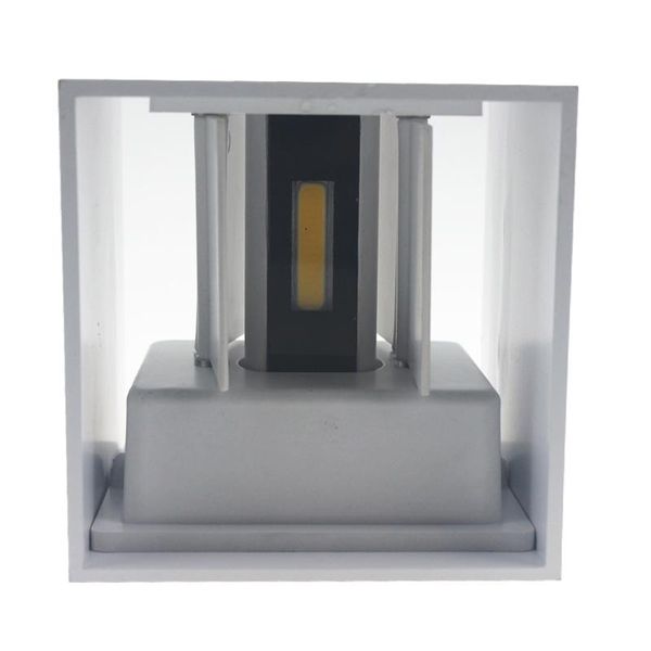 

wall lamp 2pcs/lot ip65 waterproof outdoor 10*10*10cm 6w led white abs up down lighting bathroom light 90~260v
