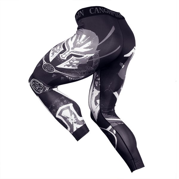 

men's pants pant sport running compression quick dry fitness leggings men sportswear training basketball tights gym 01ri, Black