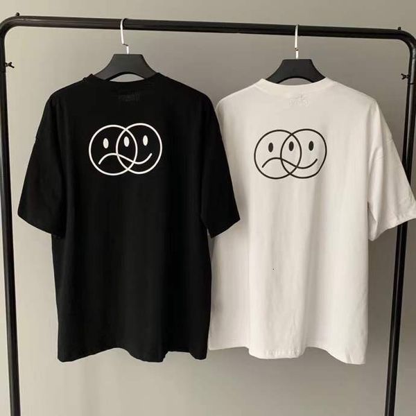 

new 2021 21ss oversized shop happy not sad t-shirt men women vetements t-shirts vtm tee 82tt 5auw, White;black