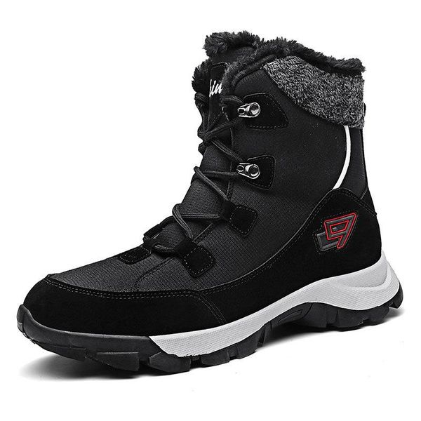

boots women 2021 winter fashion snow comfortable ladies large size shoes, Black