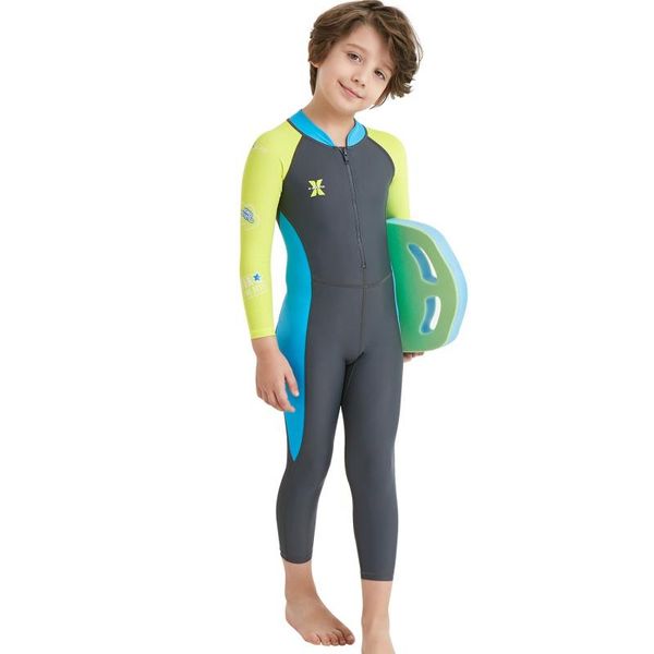 Kids Diving Scite Weetsuit Детей для мальчиков Девочки Сохраняйте теплые целые длинные рукава УФ-защитные купальники