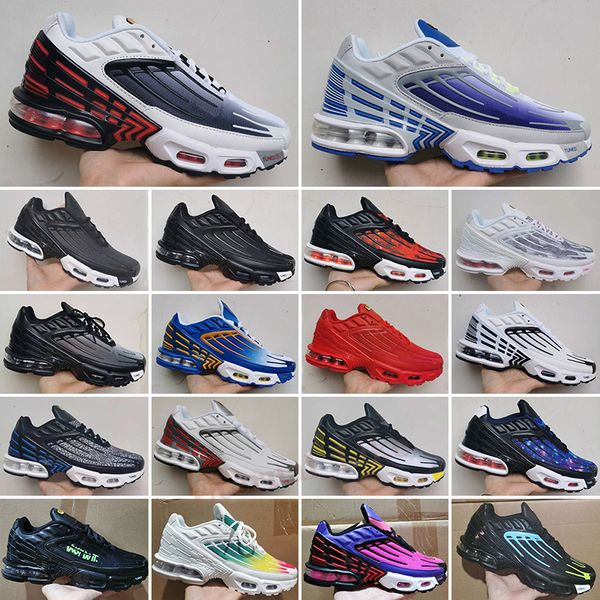 

tn plus 3 tuned men women run shoes radiant red laser blue triple black all white tiger red rainbow traines sports sneakers
