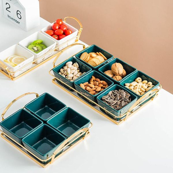 

dishes & plates light luxury creative ceramics dried fruit candy plate serveware snack tray,serveware serving tapas nuts olives