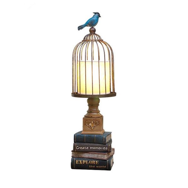 

table lamps american european bedroom bedside lamp birdcage book decoration lights for study children room living