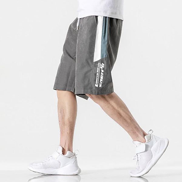 

men's shorts summer casual pants sports loose five-point, White;black
