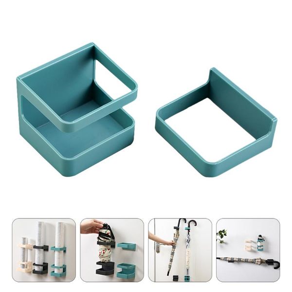 

hooks & rails 2 sets wall-mounted umbrella rack creative stand shelf
