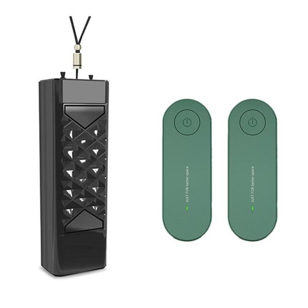 

air purifiers eas-personal purifier necklace mini negative ion with 2pcs for home cleaner green us plug