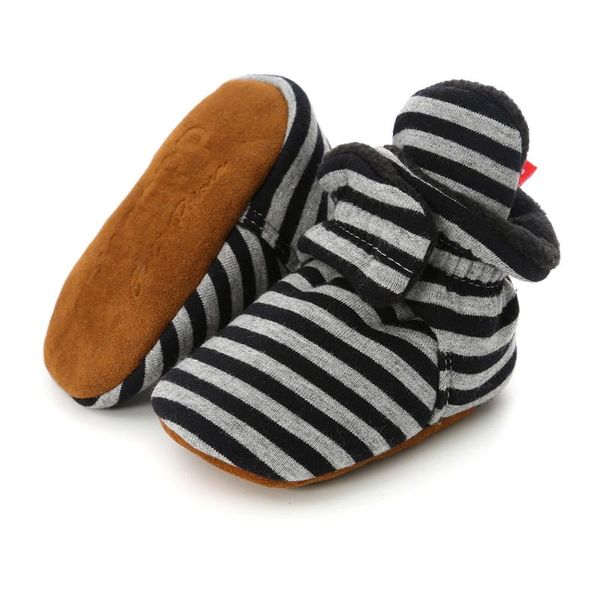 

first walkers grey black striped baby girl shoe children casual shoes toddler boys cotton warm kid born accesories