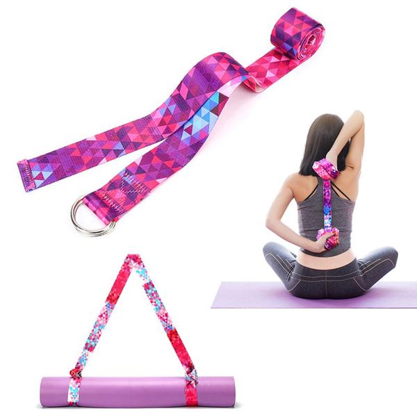 

resistance bands yoga stretch strap multi-colors adjustable d-ring belt fitness exercise rope figure waist leg
