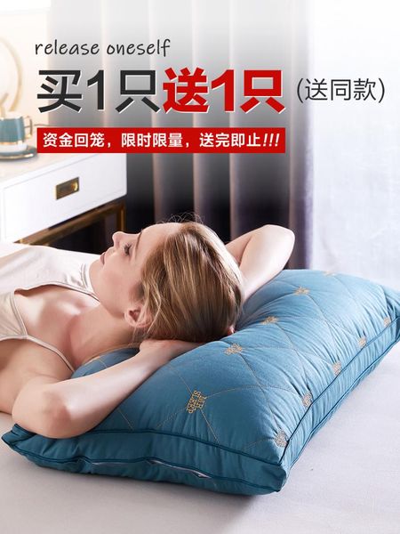 

pillow one-pair package washed cotton feather velvet core single double home