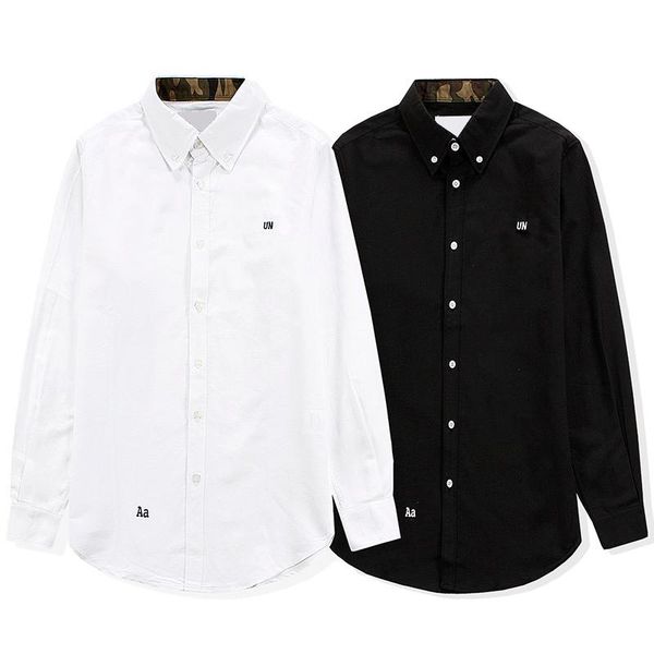 

men's casual shirts autumn/winter 2021 cotton thickened oxford shirt, White;black