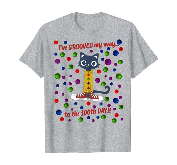 

cat grooved 100 days of school shirt adorable gift costume, White;black