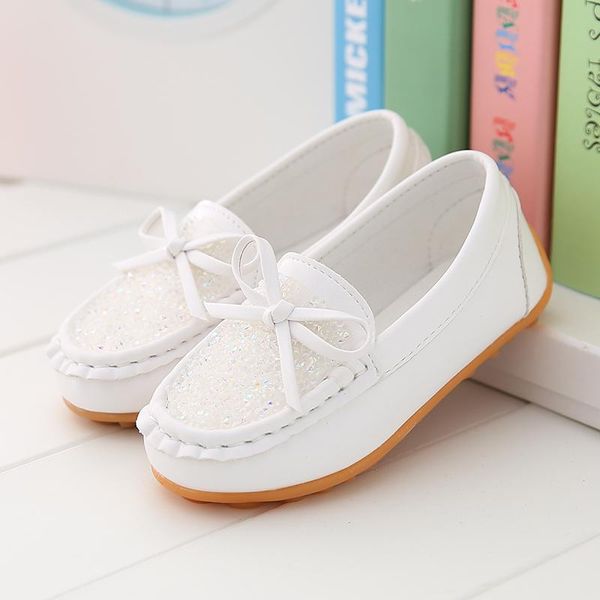 

athletic & outdoor children leisure shoes leather loafers kids boys girls lovely moccasins candy colors cow muscle sole anti-slip yy029, Black