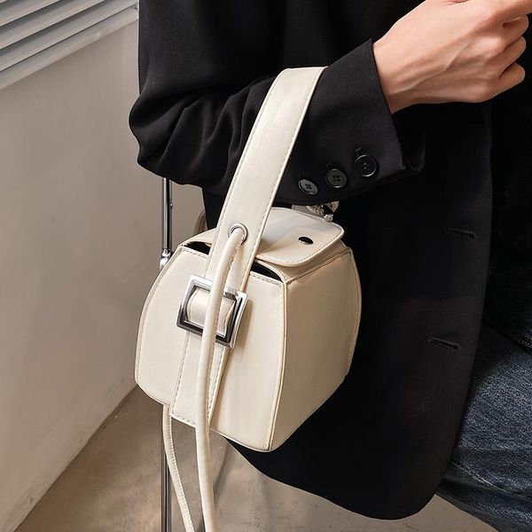 

evening bags bag solid bucket color 2021 tote high-quality pu leather women's designer handbag shoulder messenger