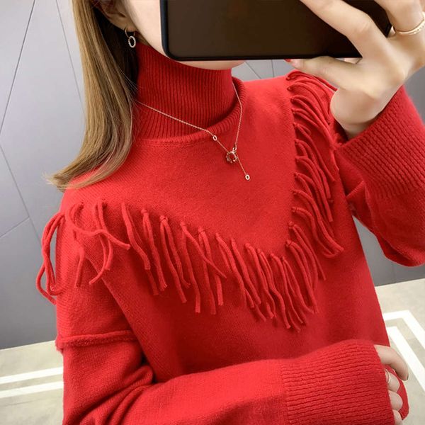 

new year's red sweater for women in winter, White;black