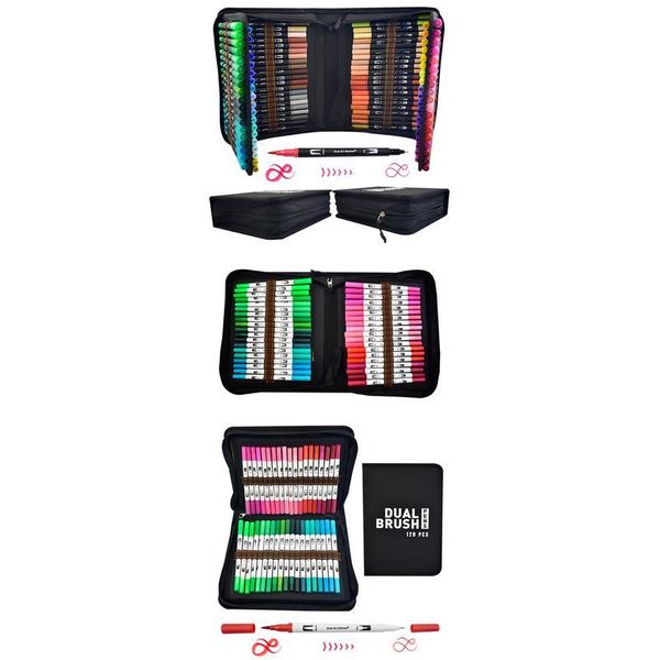 

watercolor brush pen copic markers 120 colored dual tip art markers felt tip pens sketchbooks for drawing stationery jlltgs