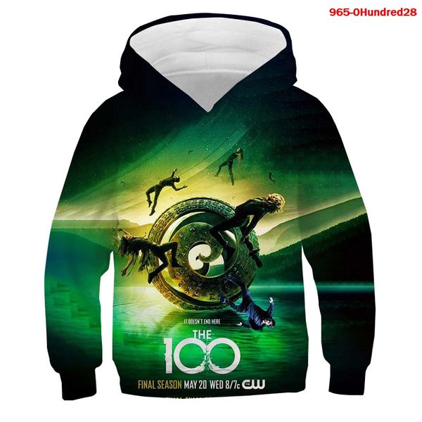 

2021 the 100 toddler girls hoodies kids cartoon 3d streetwear sweatshirt baby boys kids clothes autumn hoodie pullover, Black