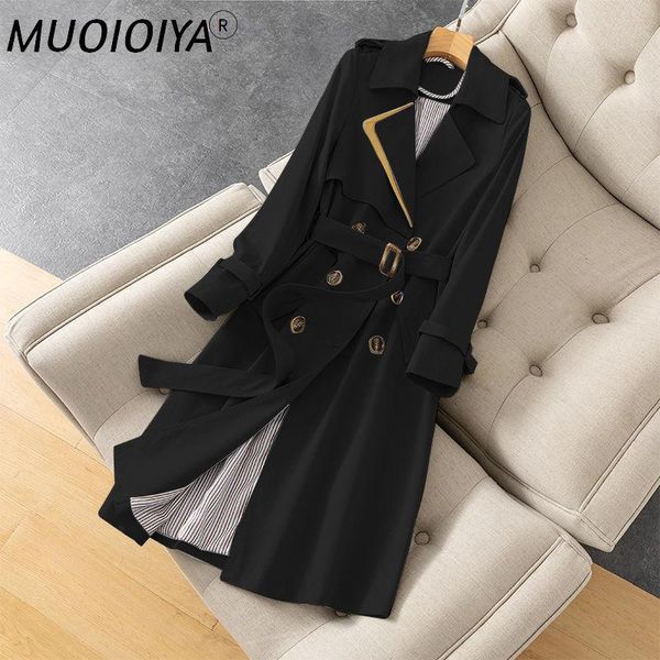 

women's trench coats coat womens british style windbreaker overcoat fashion spring autumn winter elegant trenchcoat female outwear plus, Tan;black