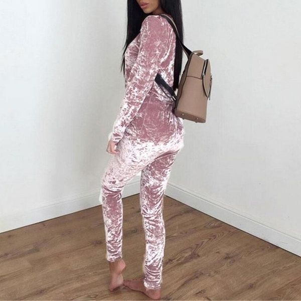 

two piece dress autumn velvet tracksuits women set suits winter track suit warm sweatshirt 2 ladies pant, White