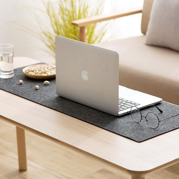 

mouse pads & wrist rests large xxl office home computer desk mat table keyboard pad wool felt lapcushion non-slip gamer mousepad