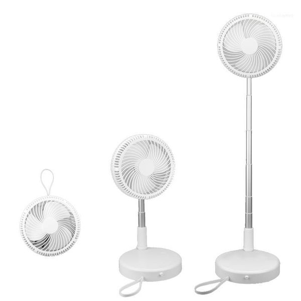 

portable mini foldable fan battery rechargeable standing 5-section pull rod height angle adjustable folding floor11