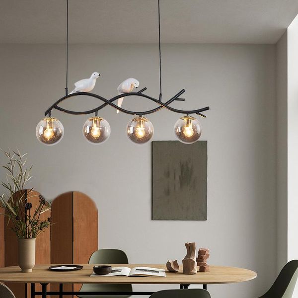 

pendant lamps modern restaurant lamp nordic art deco bird led strip dining room simple creative pastoral bar cafe light