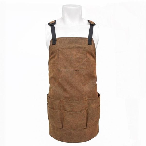 

canvas multipurpose apron with tool pockets waterproof workshop garden multifunctional aprons work woodworking tool garden a8c0