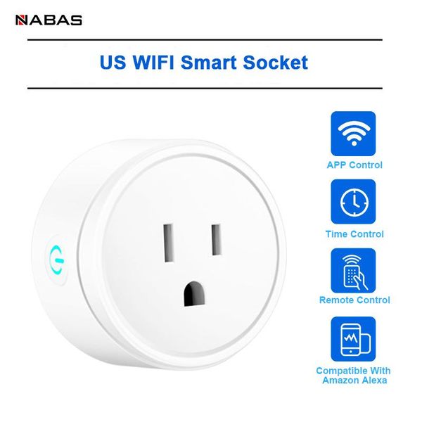 

smart home control nabas wifi us socket app remote timing plug switch voice