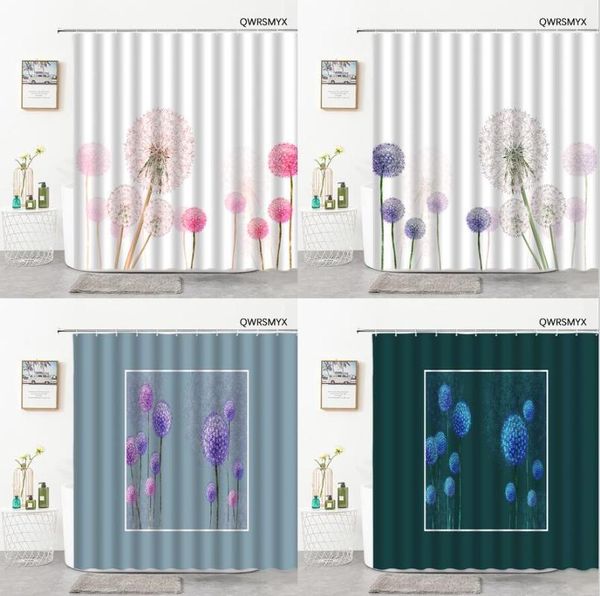 

shower curtains dandelion bathroom curtain hand painted plants and flowers accessories sets products