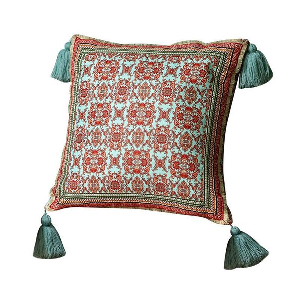 

cushion/decorative pillow 45x45/50x30cm ethnic style tassel embroidered pillowcase sofa back cushion cover decorative fringes case home deco