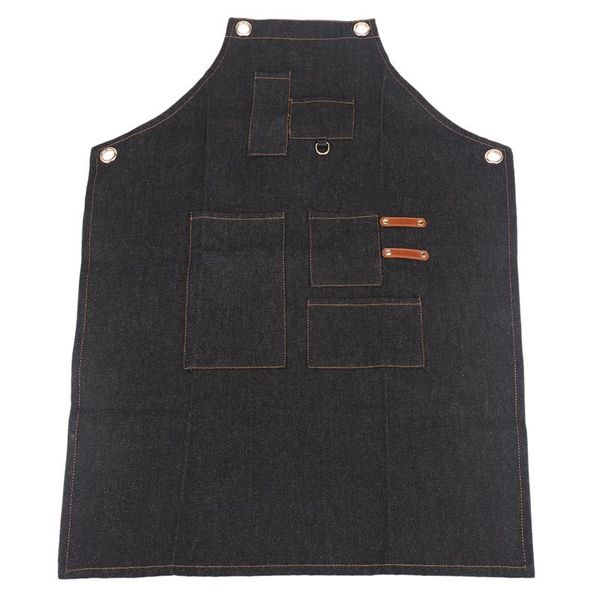 

aprons denim leather simple uniform jeans for woman men male lady's kitchen barber cooking pinafores