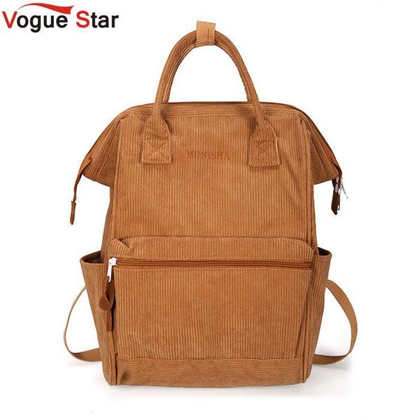 

outdoor bags 2021 corduroy backpacks women school for teenager girls mochila larger capacity casual travel female l90