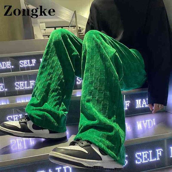 Zongke Verde Abiti Da Lavoro Pantaloni Da Uomo Formato Cinese 2XL Nero Pantaloni della Tuta Per Gli Uomini di Moda 2022 Primavera Nuovi Arrivi Y220308