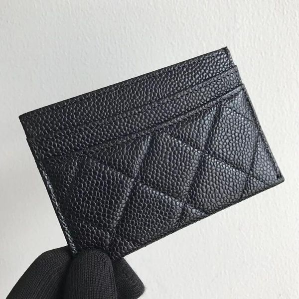 

card holders luxury genuine leather with id wallet coin purse cowhide caviar holder, Brown;gray