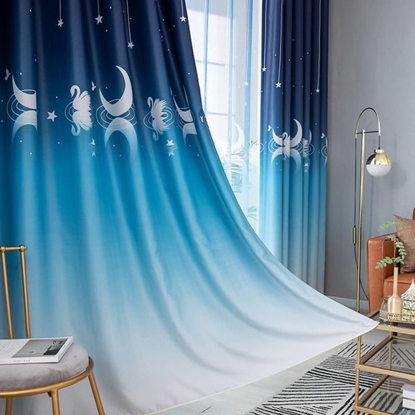 

curtain & drapes soft shading pastoral window for living room bedroom printed valance heat insulation balcony drape decor