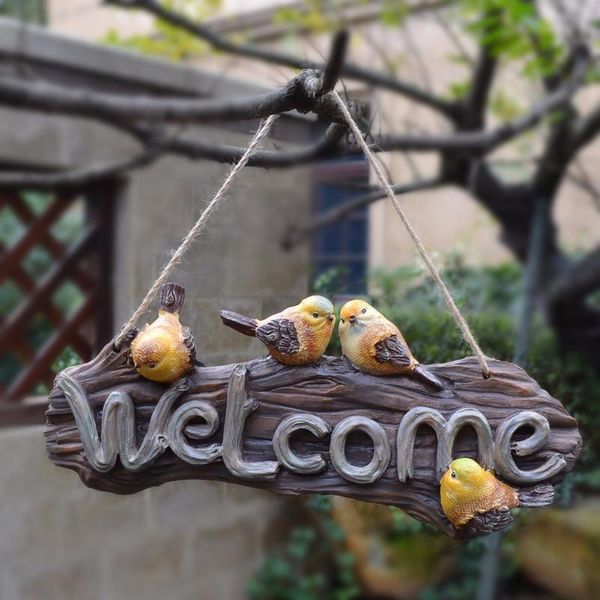 

garden decorations european-style resin ornaments welcome brand house landscaping decoration gate courtyard