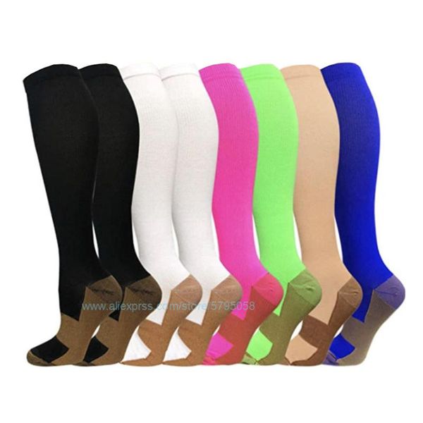 

men's socks set of 8pairs compression stocking men athletic running nursing hiking recovery & basketball sock, Black