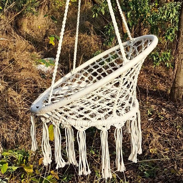

indoor outdoor hammock chair macrame swing,cotton rope hanging chair swing chairs,baby cradle,pets bed