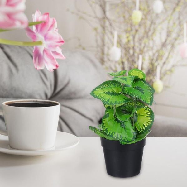 

pastoral fake flower decor indoor artificial begonia rex potted plants