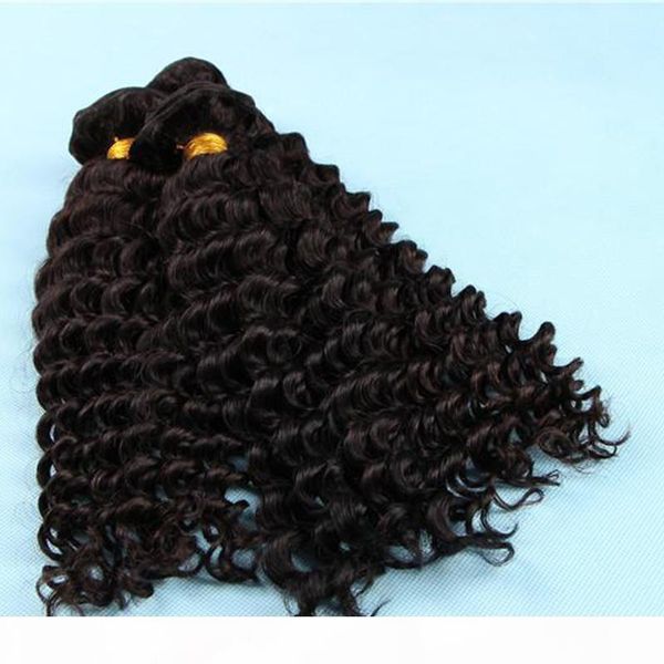 

brazilian deep wave hair bundle unprocessed deep curly remy human hair weave natural black 300grams virgin hair bundles