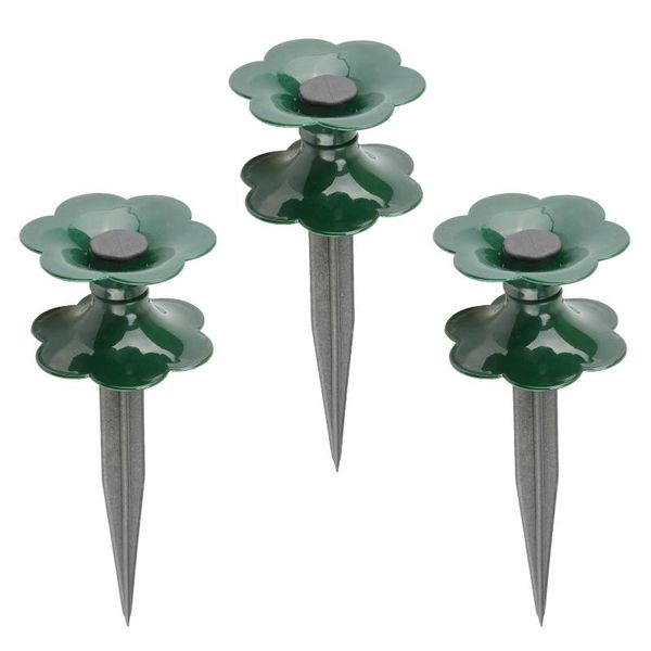 

watering equipments 3/5 pcs hose guide spike flower-shaped lawn pulley pp rollers rotate smoothly of garden hoses/pressure washer carefully