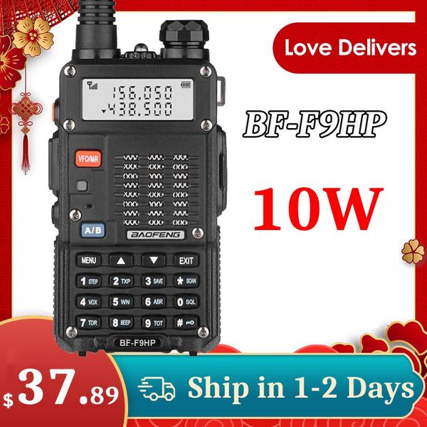 

walkie talkie baofeng bf-f9hp long range vhf uhf dual band two way cb ham radio f9hp portable usb transceiver