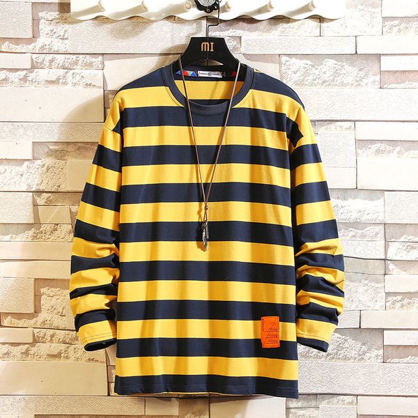 

2021 autumn fashion oversized a male tshirt pieces long casual sleeve the neck shirt for man t hqdk, White;black