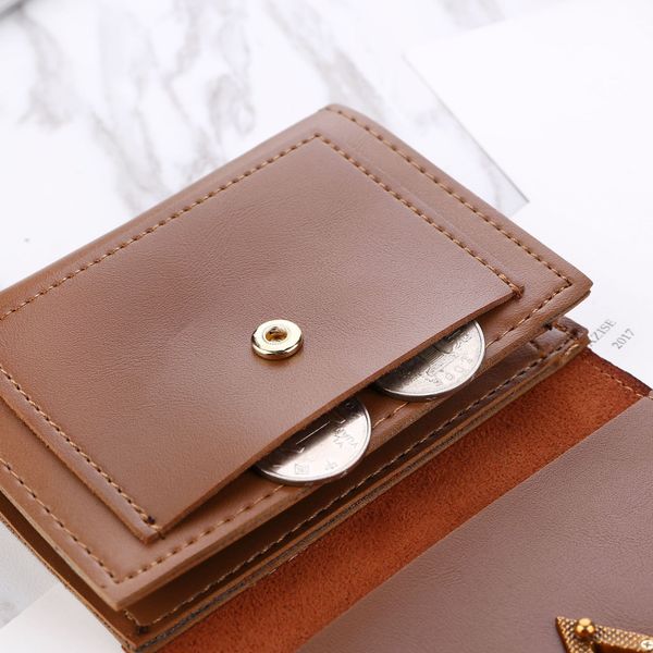 

brand small womens wallets and purses short female coin purse credit card holder retro matte leather women wallet carteiras, Red;black
