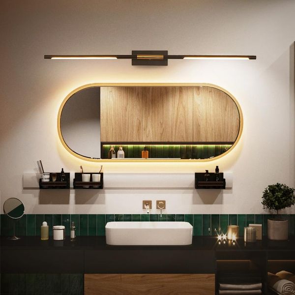 

mirror front light simple modern led bathroom bathroom mirror cabinet lighting waterproof anti-fog lamps nordic toilet lights