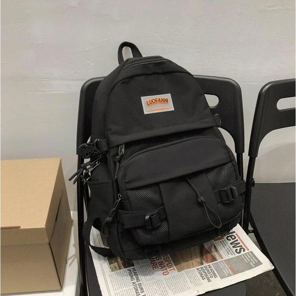 

backpack 2021 nylon waterproof and lightening motorcycle wind solid color outdoor travel