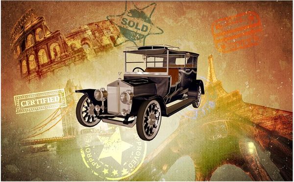 

3d wallpaper custom p mural european architecture classic car living room home decor 3d wall murals wallpaper for walls 3 d