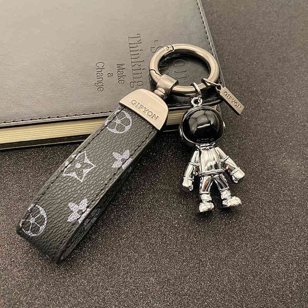 

net red astronaut car key chain creative bag pendant couple gift man, Silver