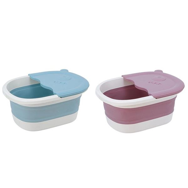 

storage baskets foldable bucket foot bath bathroom wash basin laundry buckets portable folding water container