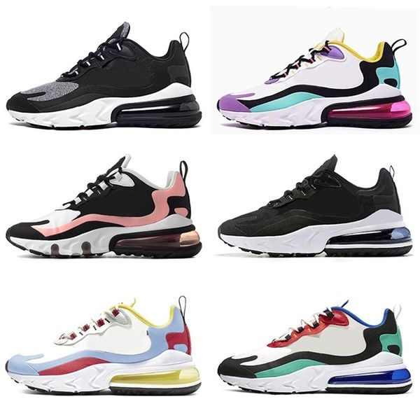 

2020 run cushions sports shoes react for men women reacts bauhaus optical white black hyper jade breathable sports trainers